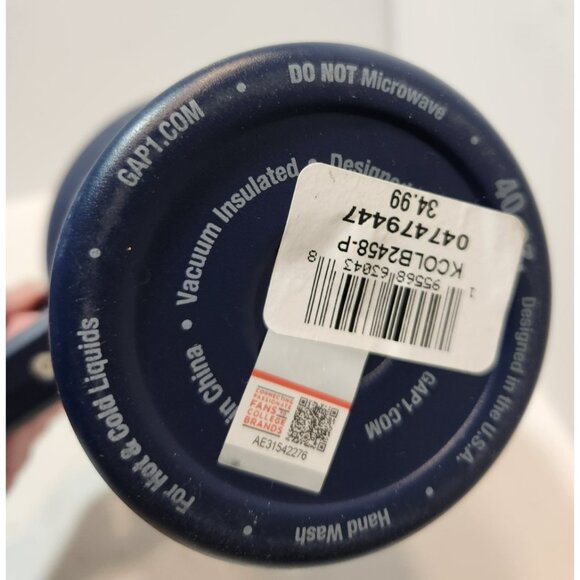 Gap 1 Utep Miners Navy Blue 40 OZ Metal Cup With Handle and Plastic Straw - Picture 7 of 11
